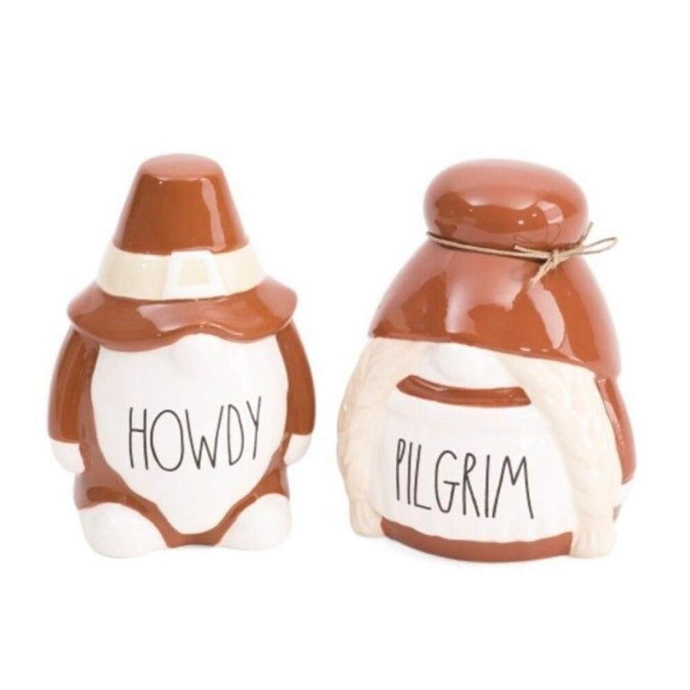 Rae Dunn "Howdy Pilgrims" Gnomes Figures Thanksgiving